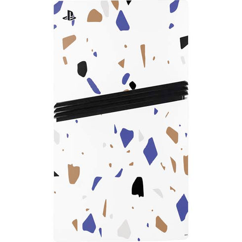 White Terrazzo PS5 Pro Console Skin